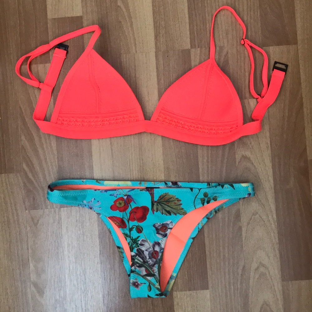 Triangl Bottoms Aqua Floral